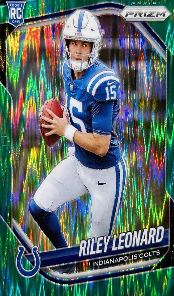 2025 Panini Prizm Football Green Flash Riley Leonard #342