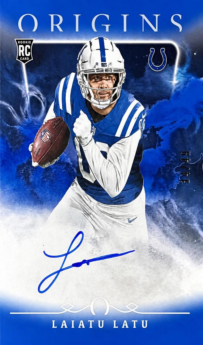 2024 Panini Origins Football Blue Laiatu Latu #RAU-LLA