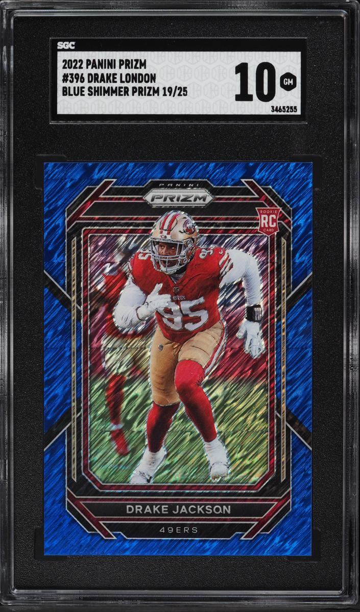 2022 Panini Prizm Football Blue Shimmer Drake Jackson #396 SGC 9.5