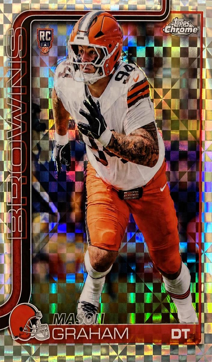 2025 Topps Chrome Football X-Fractor Mason Graham #302