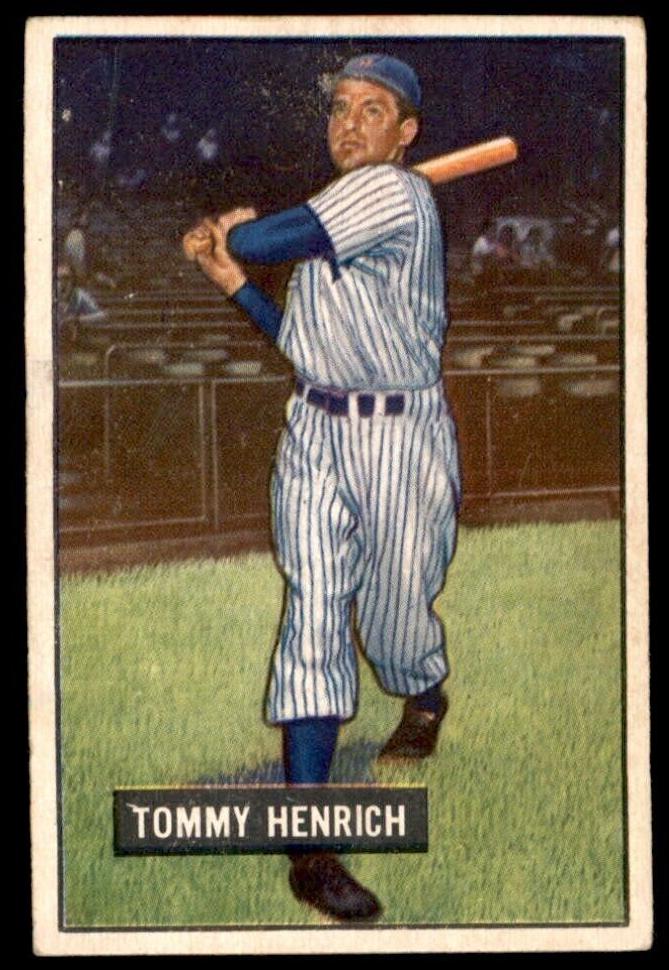 1951 Bowman Baseball Tommy Henrich #291