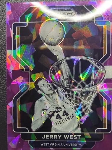 2022 Panini Prizm Draft Picks Basketball Purple Ice Jerry West #24