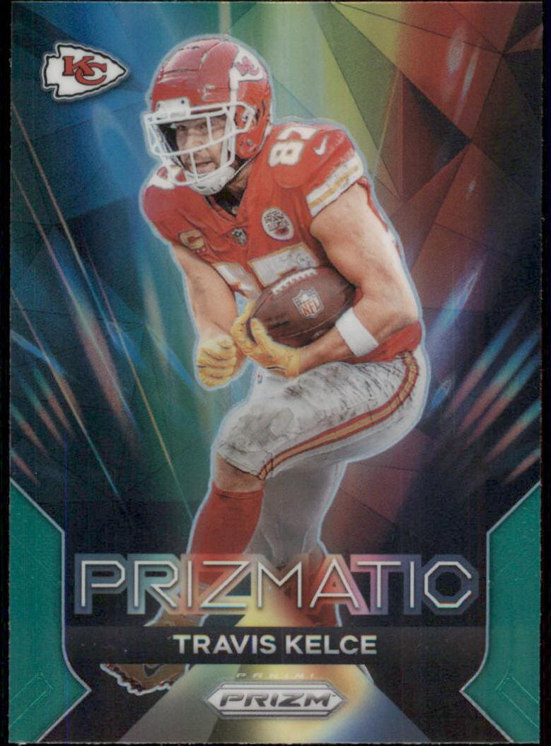 2023 Panini Prizm Football Green Travis Kelce #10 PSA 9