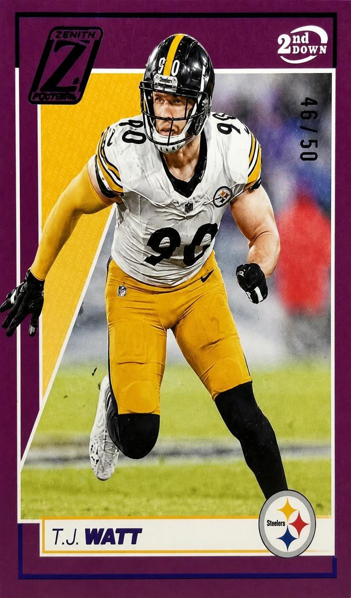 2024 Panini Zenith Football 2nd Down T.J. Watt #85