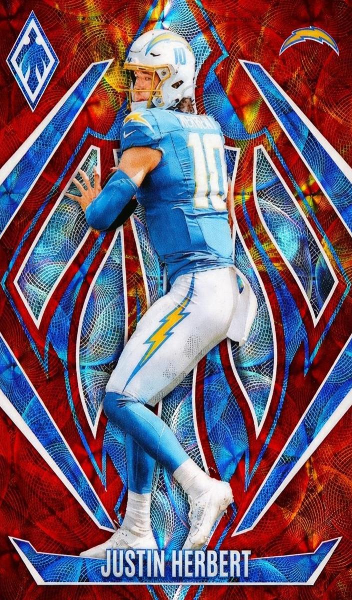 2024 Panini Phoenix Football FireBurst Justin Herbert #90 PSA 9