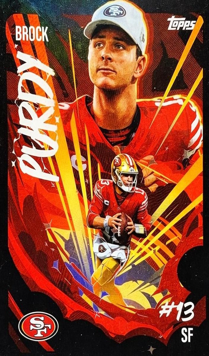 2025 Topps Chrome Football Brock Purdy #UV-12 PSA 8