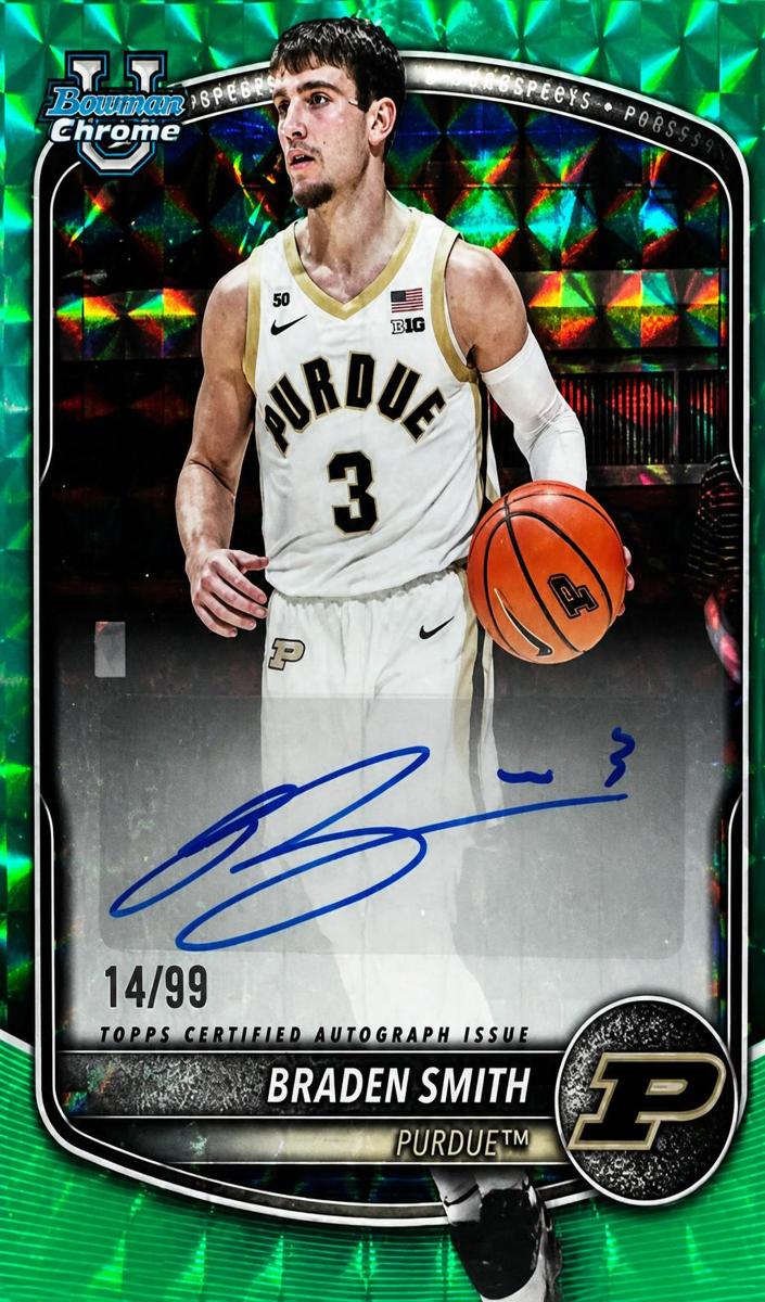 2025 Bowman Basketball Green Geometric Refractor Braden Smith #CPA-BM