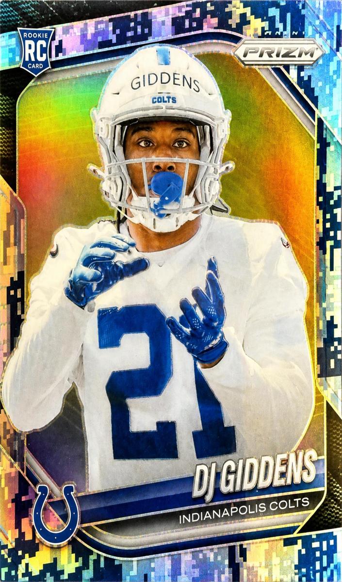 2025 Panini Prizm Football Navy Camo DJ Giddens #383