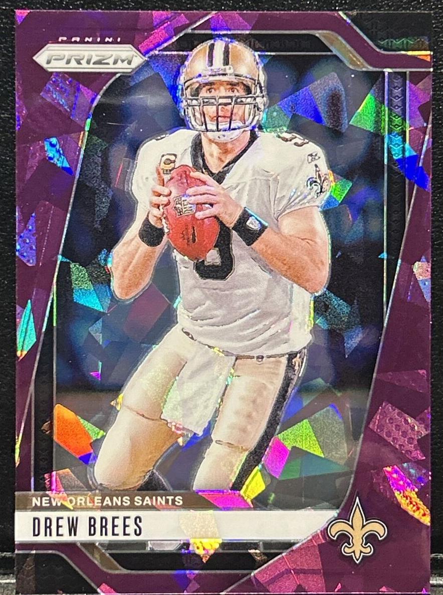 2024 Panini Prizm Football Purple Ice Drew Brees #209 PSA 9