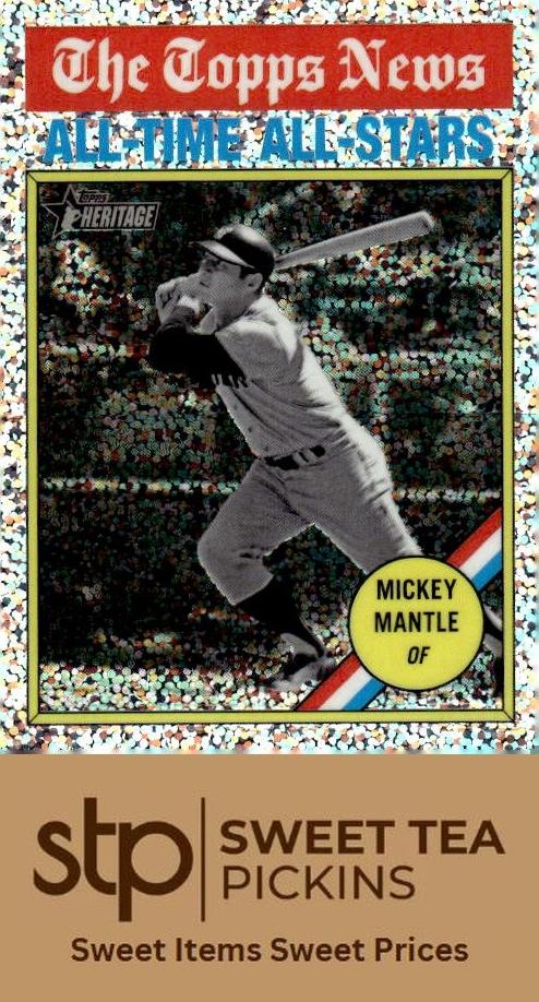 2025 Topps Heritage Baseball Silver Sparkle Refractor Mickey Mantle #349