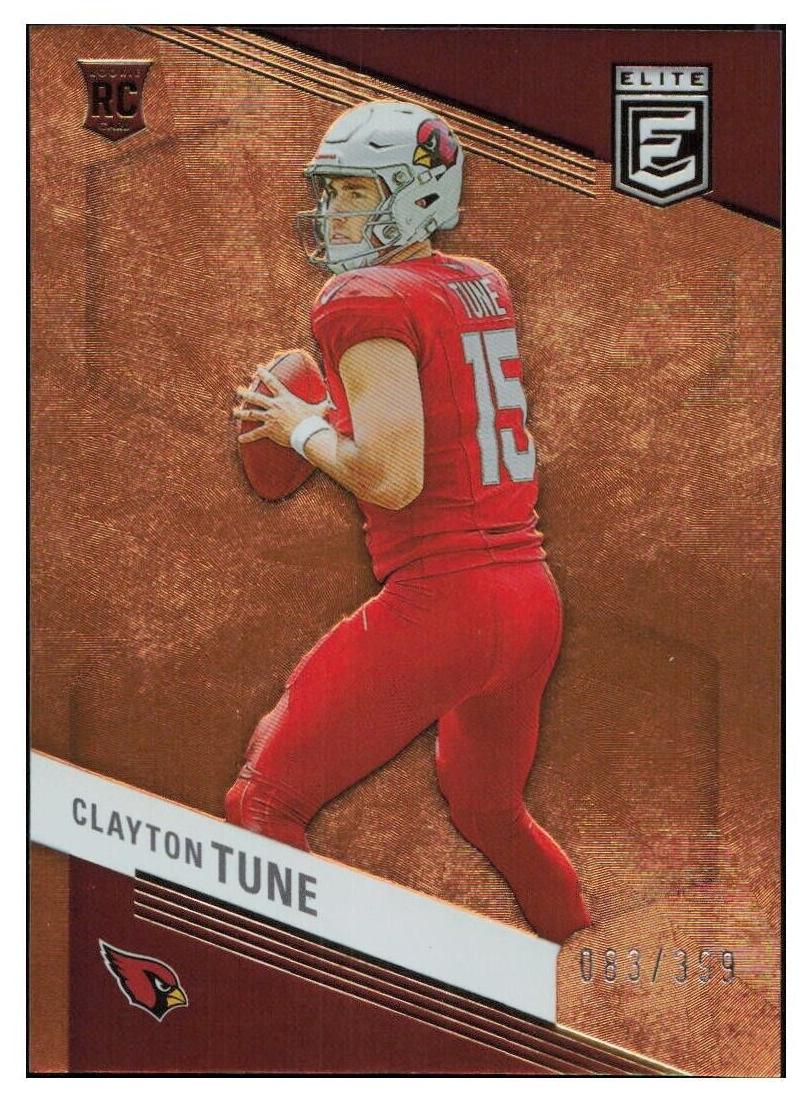 2023 Donruss Elite Football Orange Clayton Tune #122
