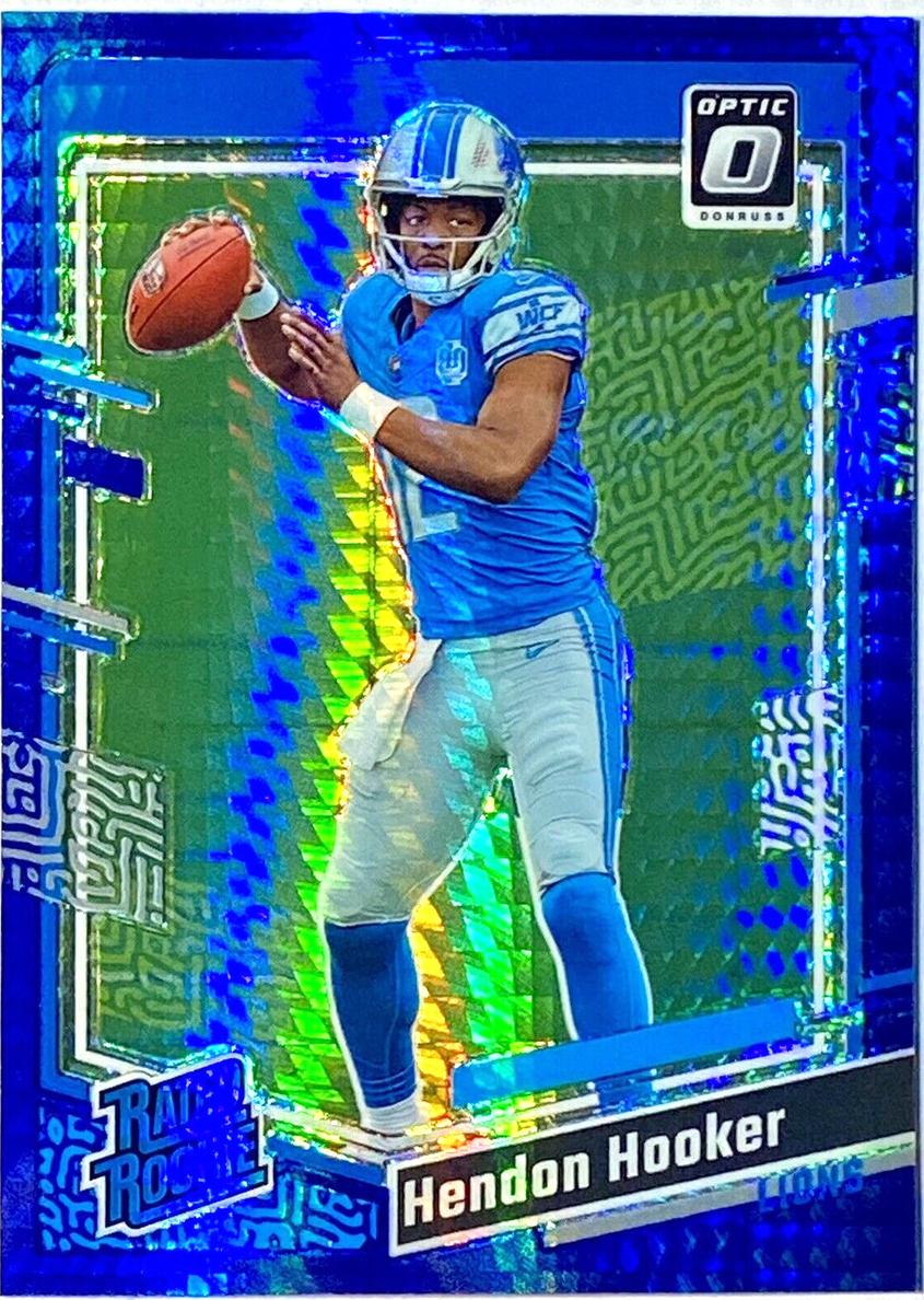 2023 Donruss Optic Football Blue Hyper Hendon Hooker #234 PSA 9