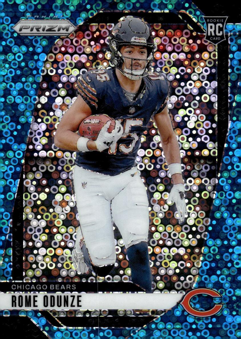 2024 Panini Prizm Football No Huddle Blue Rome Odunze #385