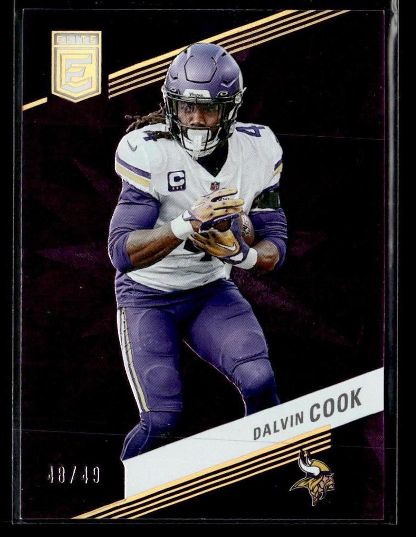 2023 Donruss Elite Football Purple Dalvin Cook #21 PSA 8