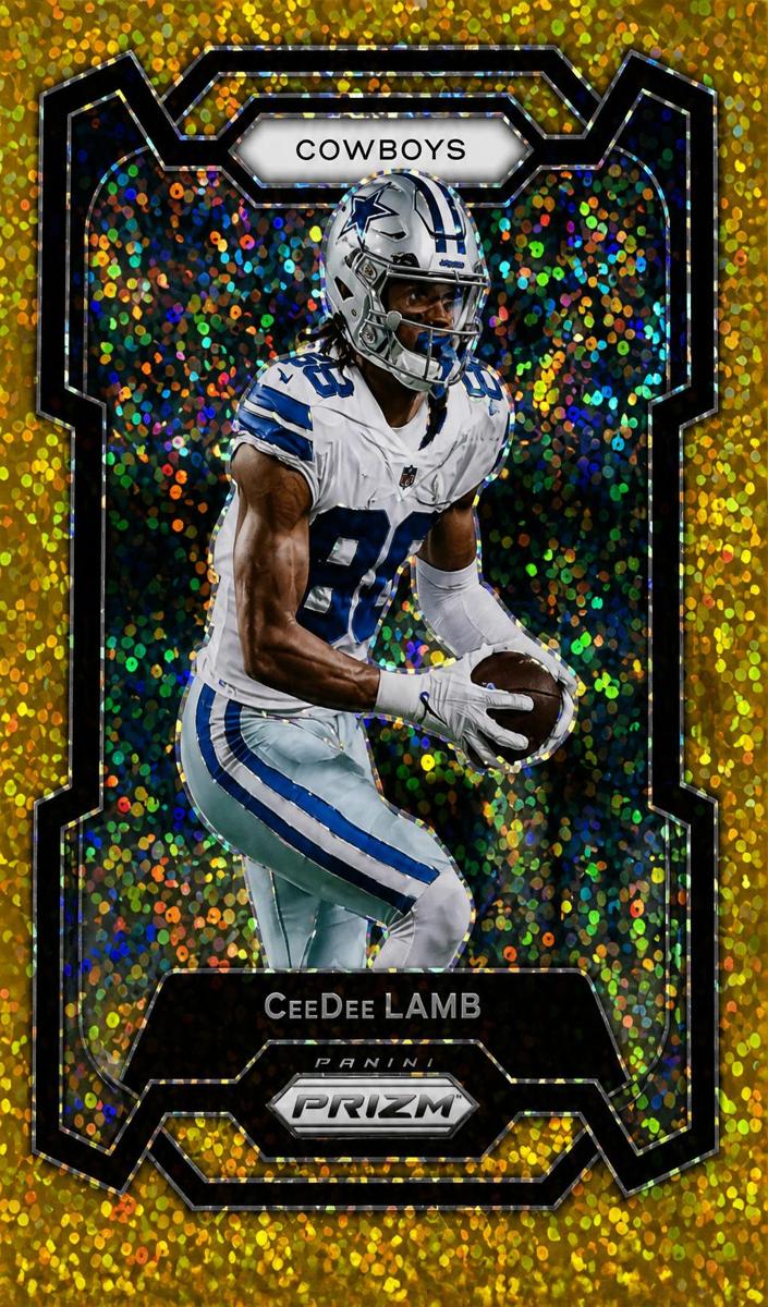 2023 Panini Prizm Football Gold Sparkle CeeDee Lamb #72 PSA 9