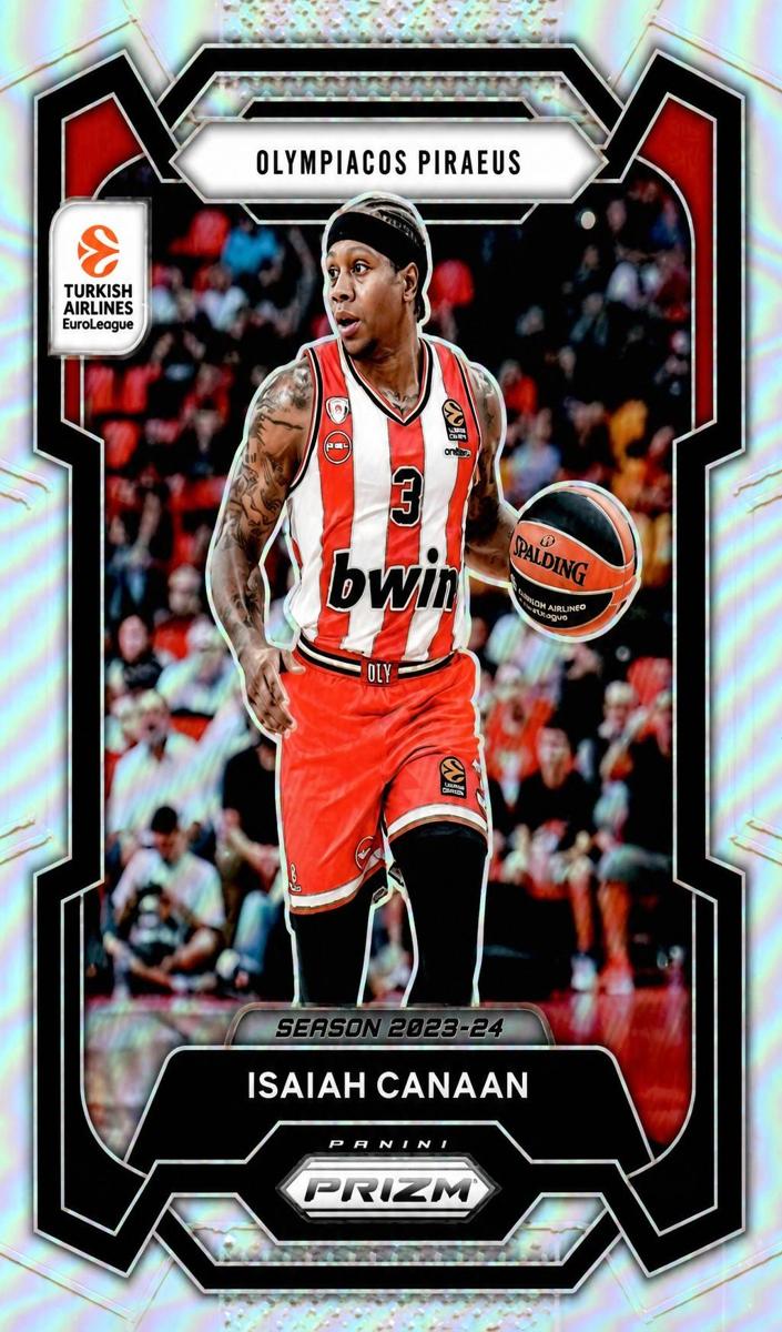 2023 Panini Prizm Turkish Airlines EuroLeague Basketball Silver Isaiah Canaan #40