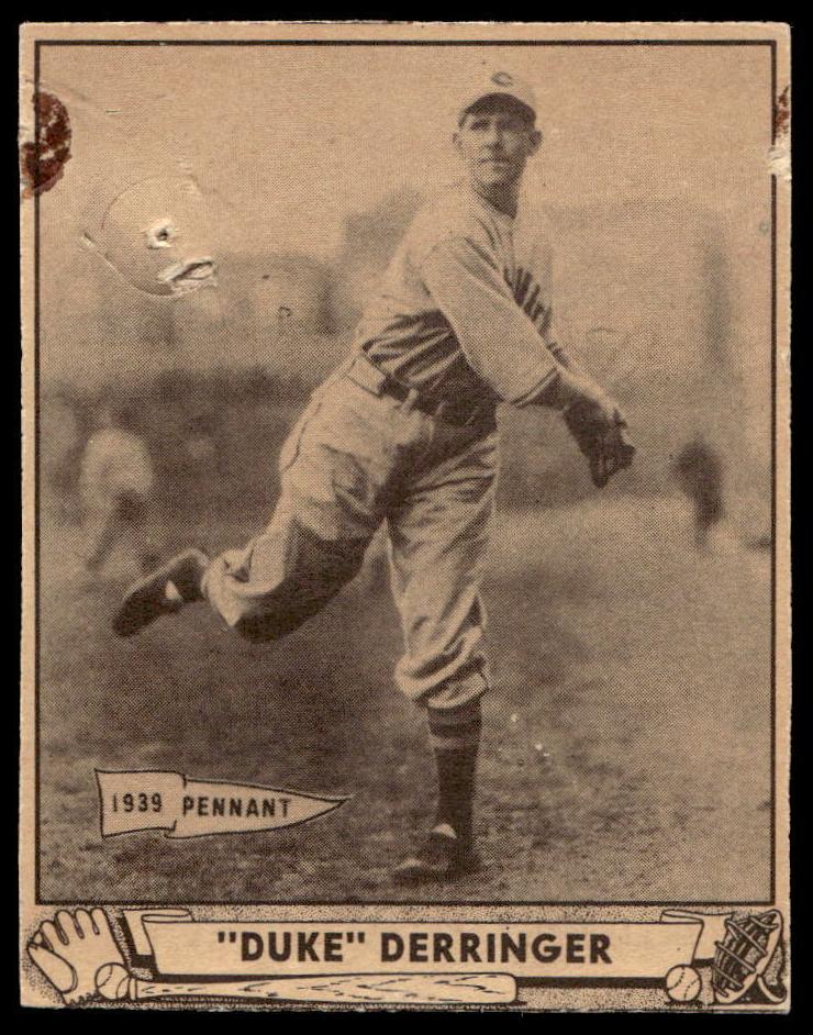 1940 Play Ball Baseball Duke Derringer #74