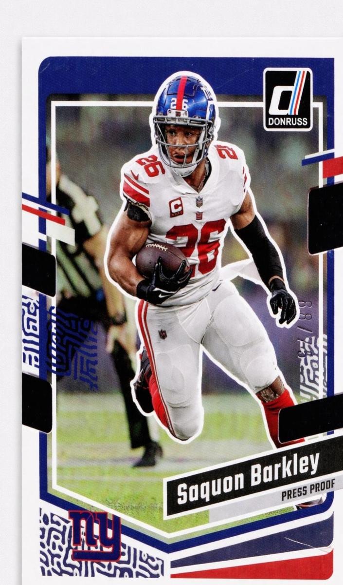 2023 Panini Donruss Football Press Proof Silver Die-Cut Saquon Barkley #225