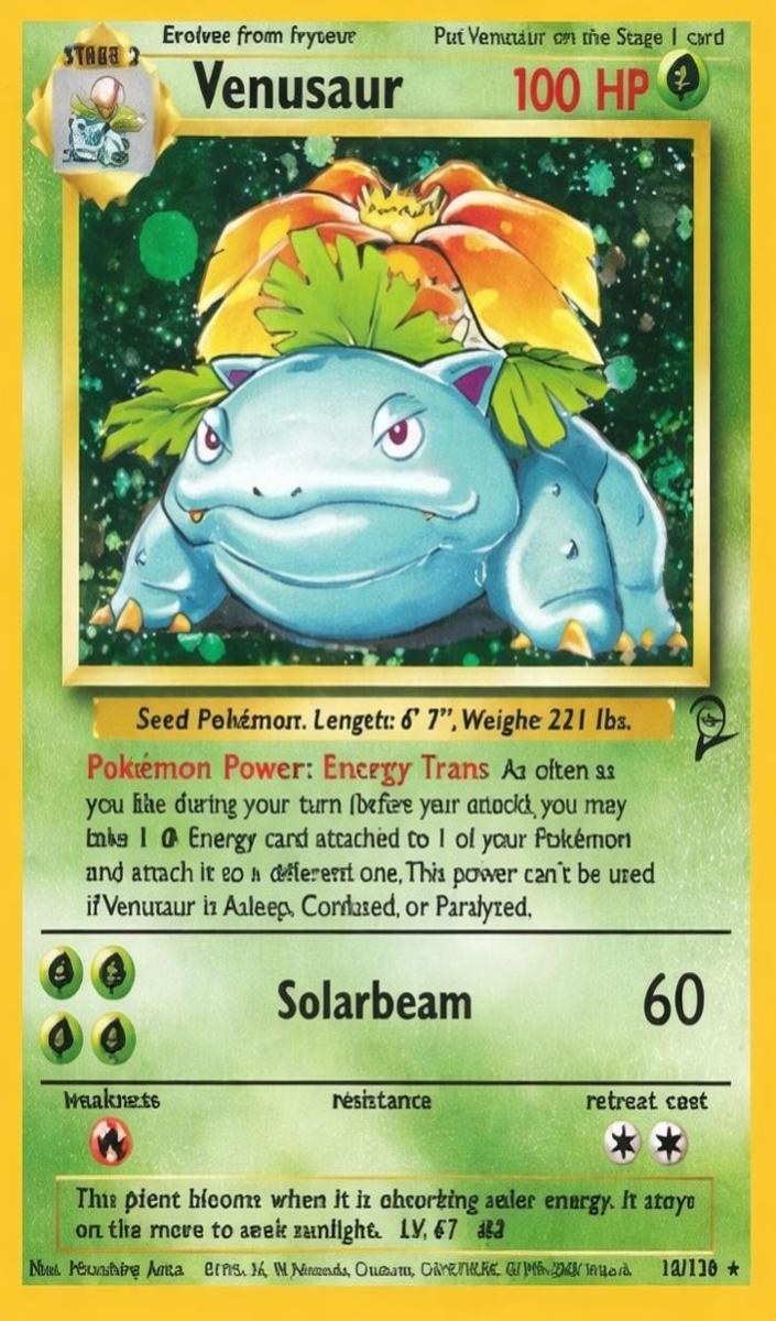 2000 Pokemon Base Set II Venusaur #18 PSA 7.5