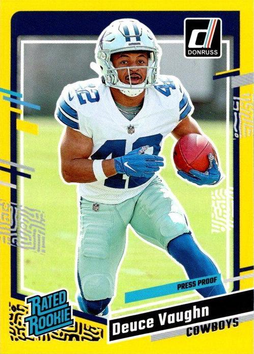 2023 Panini Donruss Football Press Proof Yellow Deuce Vaughn #324
