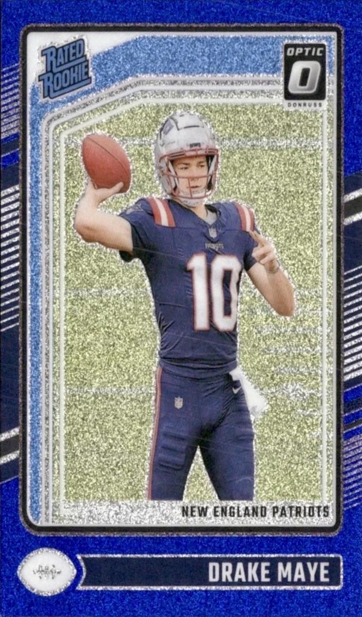 2024 Donruss Optic Football Blue Glitter Drake Maye #229