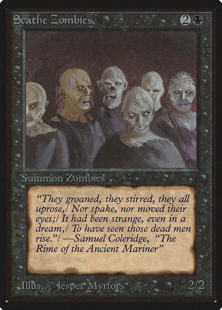 1993 Magic The Gathering Beta Scathe Zombies #NNO PSA 8