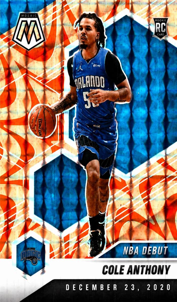 2020 Panini Mosaic Basketball Reactive Orange Cole Anthony #268