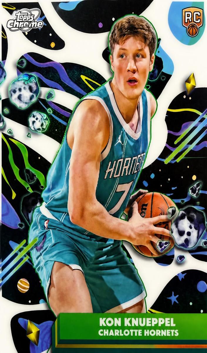 2025 Topps Cosmic Chrome Basketball White Hole Refractor Kon Knueppel #197