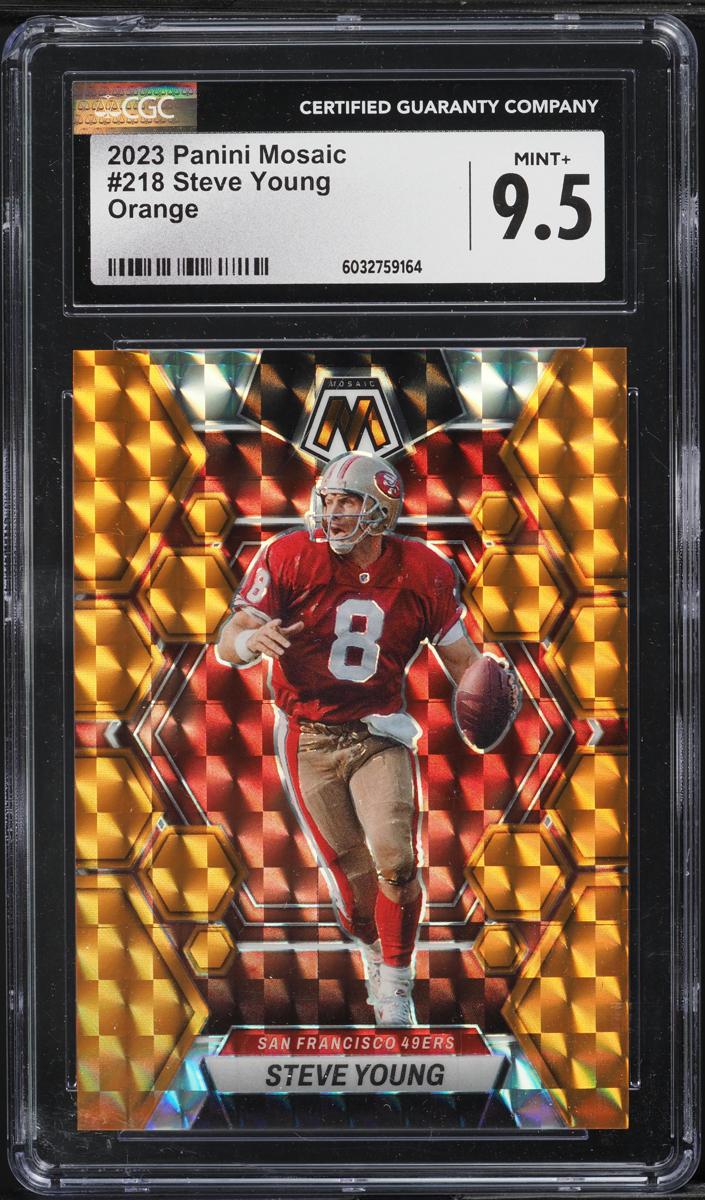 2023 Panini Mosaic Football Orange Steve Young #218