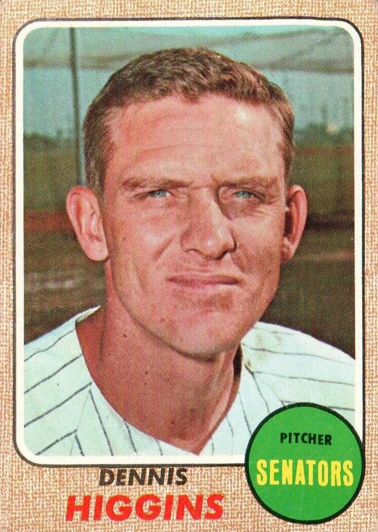 1968 Topps Baseball Dennis Higgins #509 PSA 9