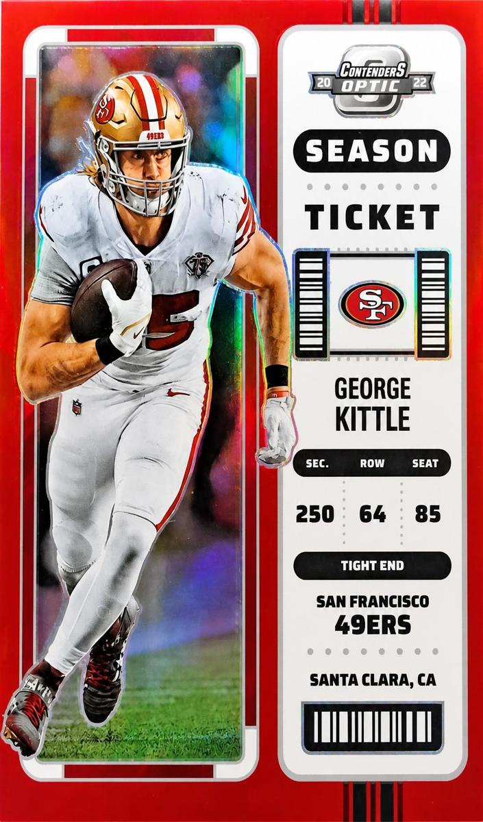 2022 Panini Contenders Optic Football Red George Kittle #49