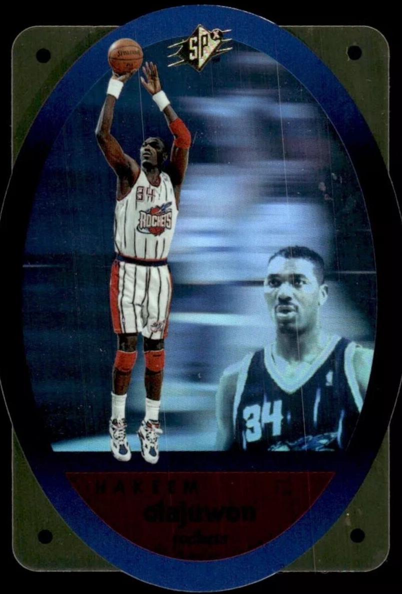 1996 SPx Basketball Gold Hakeem Olajuwon #19 PSA 9
