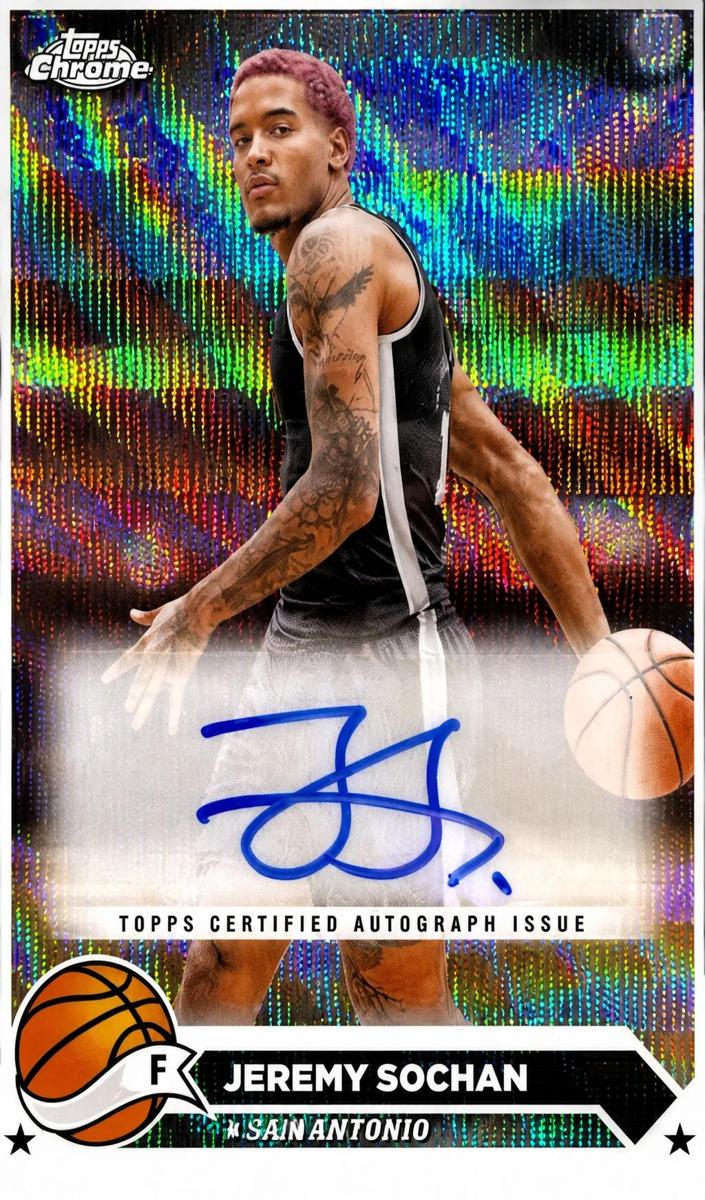 2023 Topps Chrome Basketball Black Wave Refractor Jeremy Sochan #CG-JS
