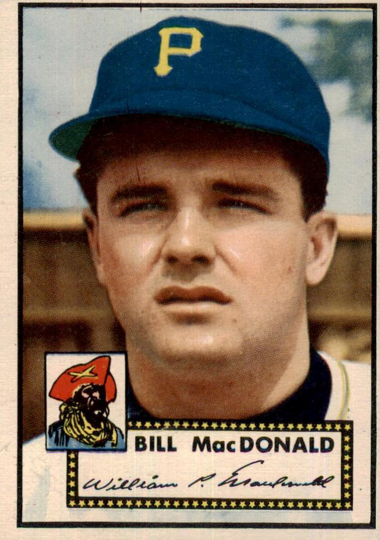1952 Topps Baseball Bill MacDonald #138 PSA 6