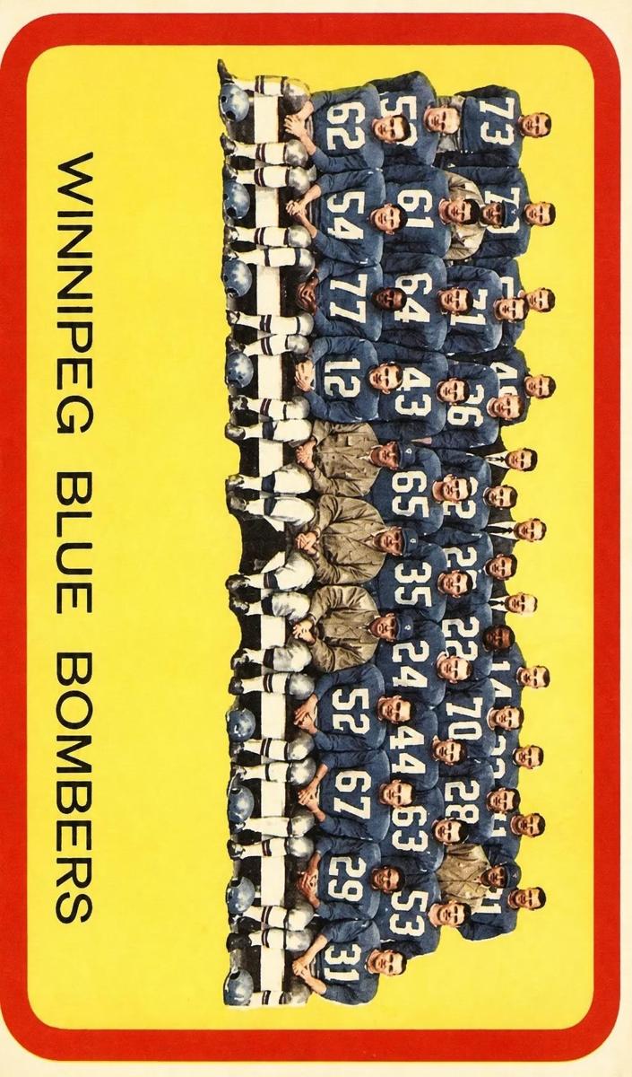 1963 Topps CFL Football Winnipeg Blue Bombers #87