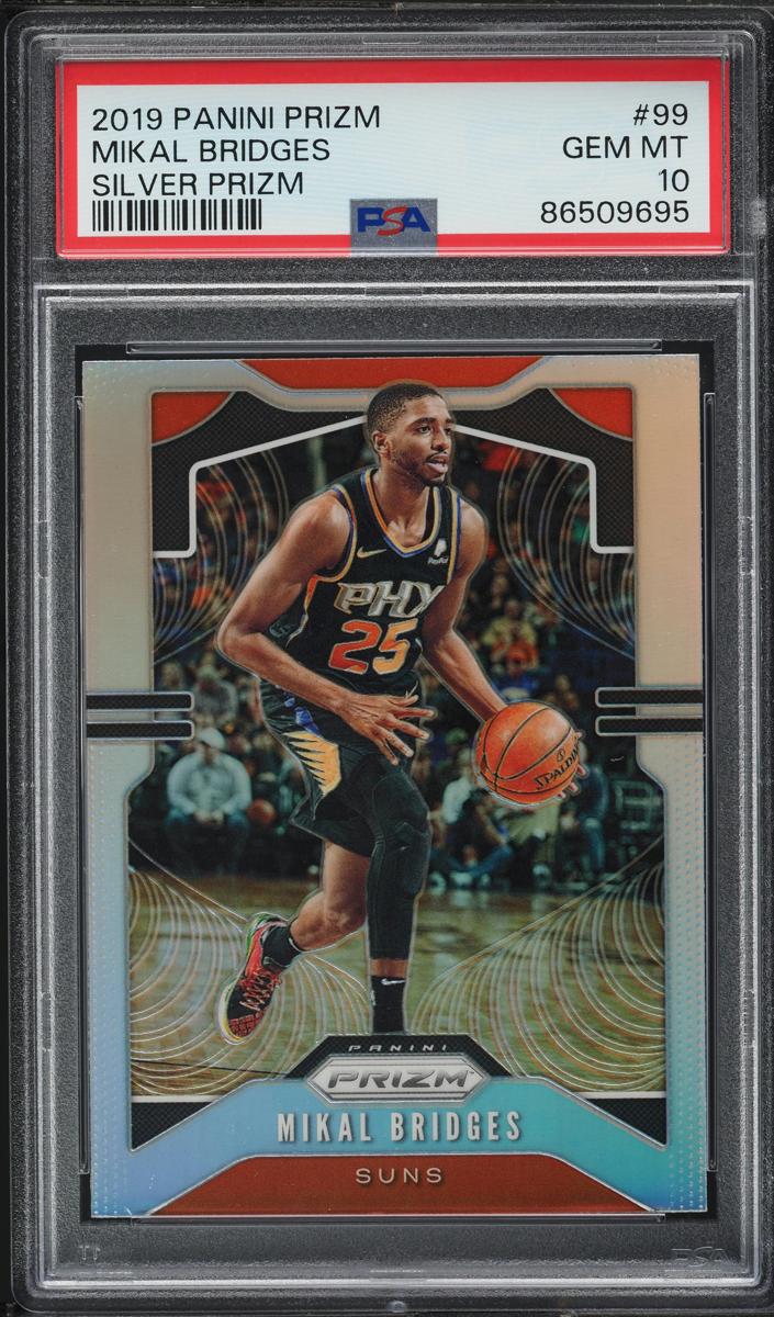 2019 Panini Prizm Basketball Silver Prizm Mikal Bridges #99 PSA 9