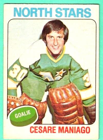 1975 O-Pee-Chee Hockey Cesare Maniago #261 PSA 8