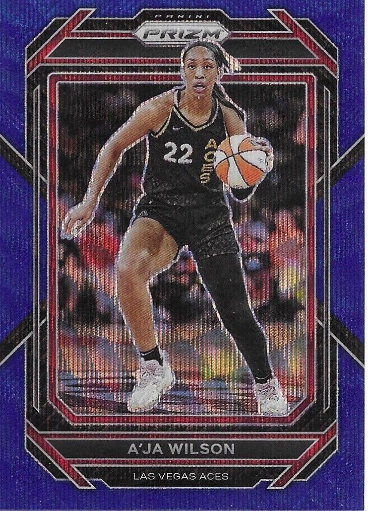 2023 Panini Prizm WNBA Basketball Blue Wave A'ja Wilson #25