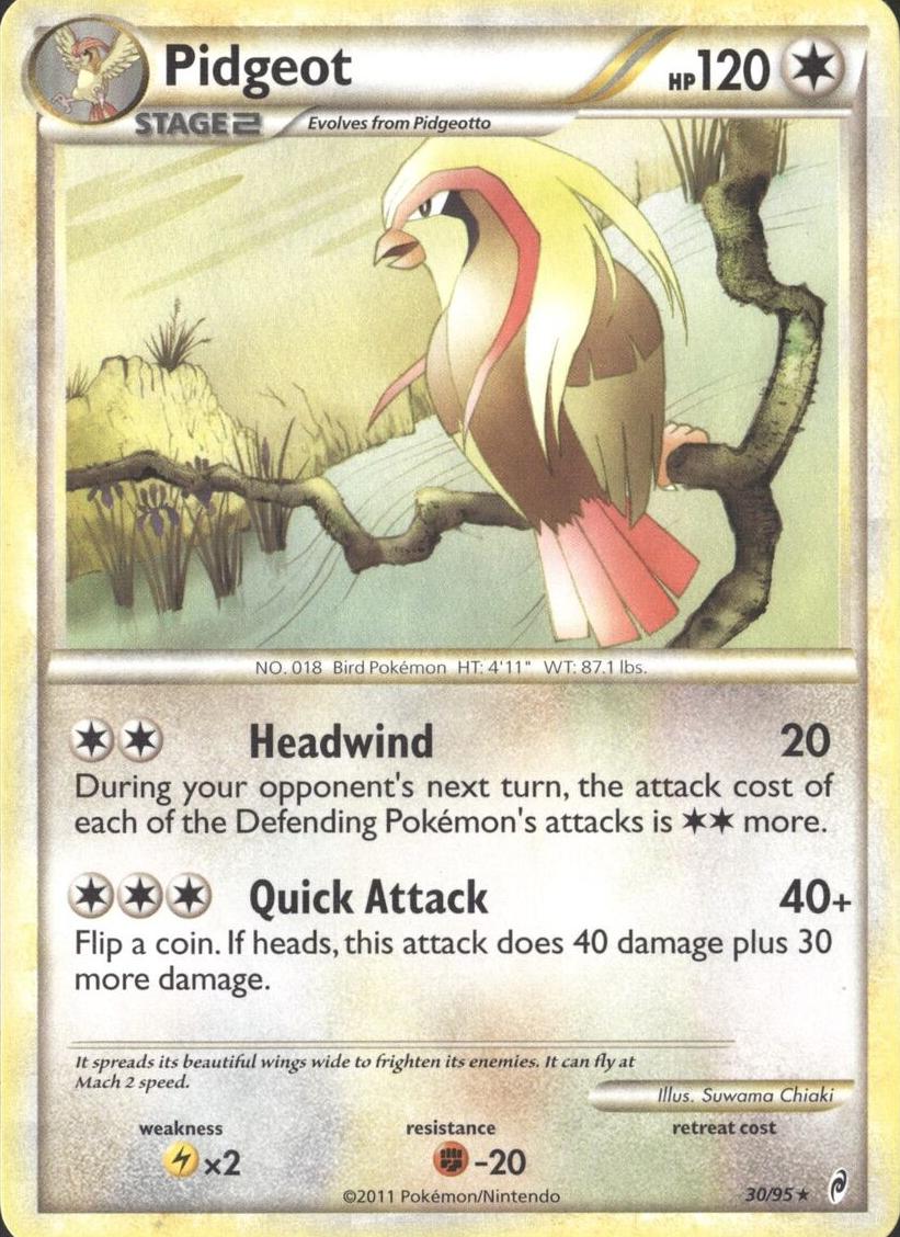 2011 Pokemon HeartGold & SoulSilver Call of Legends Pidgeot #30 CGC 9