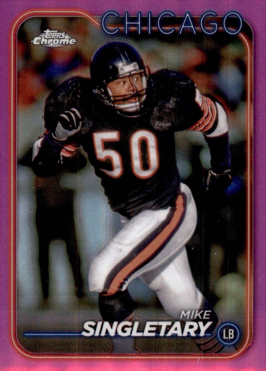 2024 Topps Chrome Football Pink Refractor Mike Singletary #20