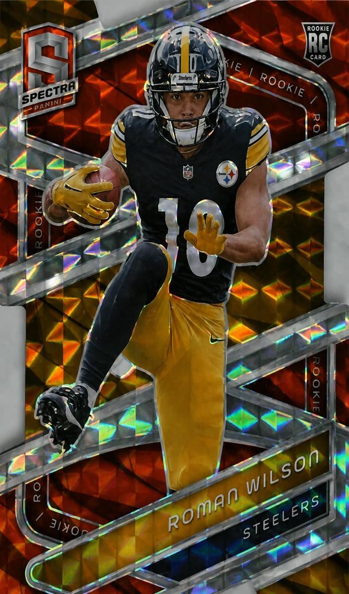 2024 Panini Spectra Football Neon Orange Die Cut Roman Wilson #136