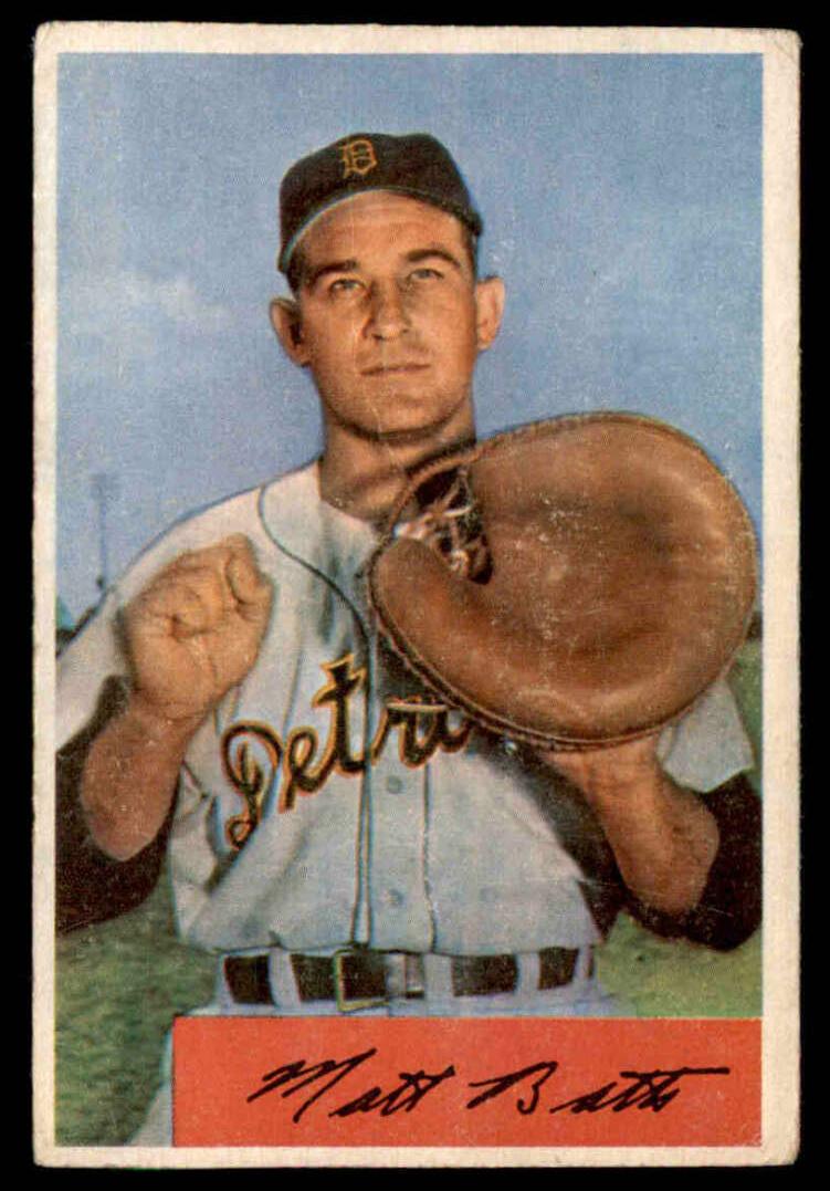 1954 Bowman Baseball Matt Batts #183 PSA 6