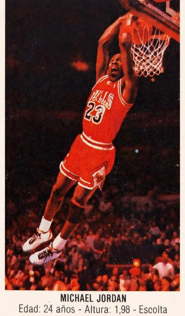 1987 J. Merchante Stickers Basketball Michael Jordan #113 PSA 5