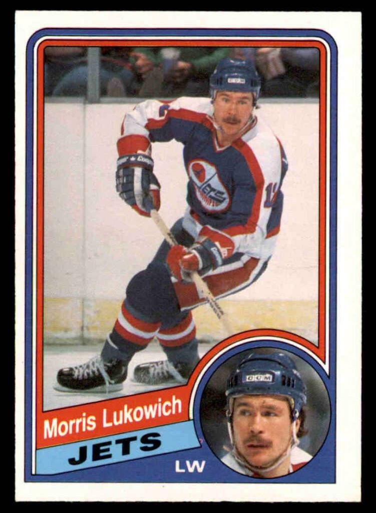 1984 O-Pee-Chee Hockey Morris Lukowich #340 PSA 9