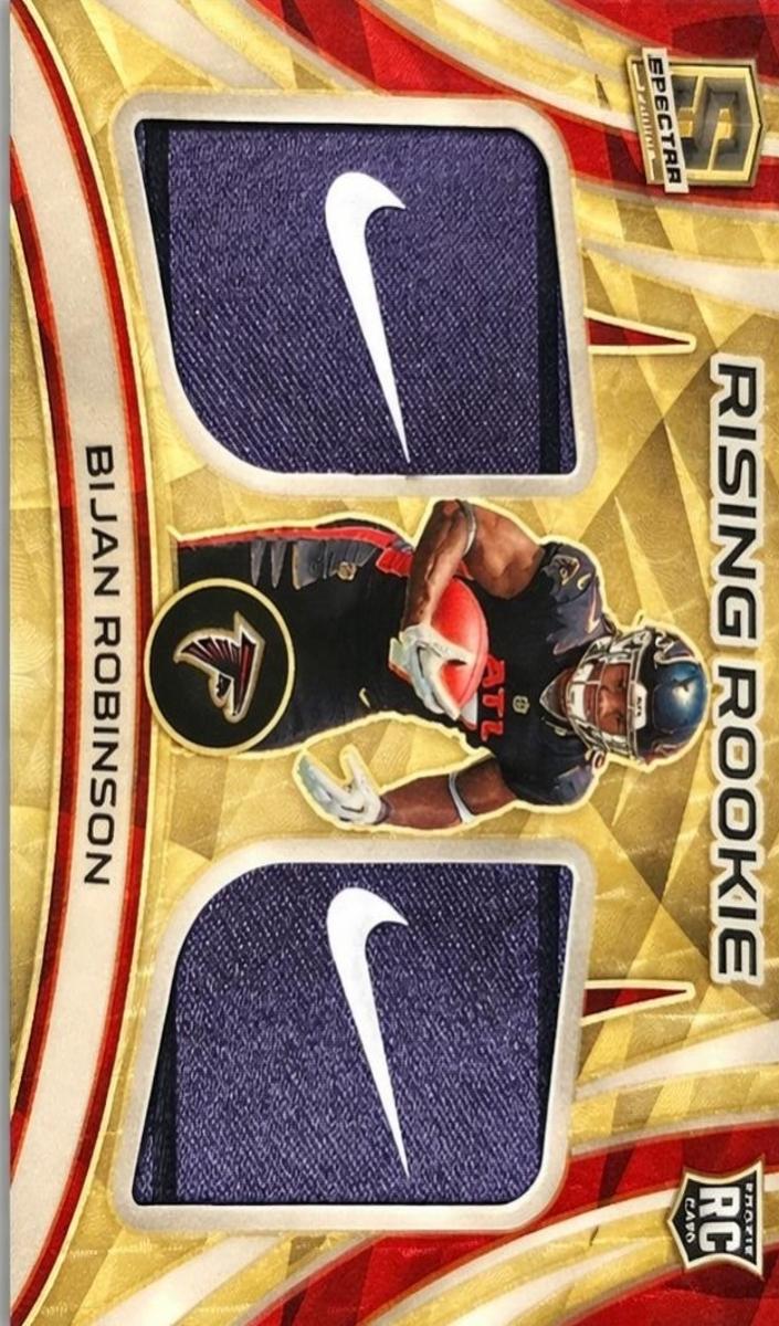 2023 Panini Spectra Football Gold Laundry Tags Nike Swoosh Bijan Robinson #RRM-BRO