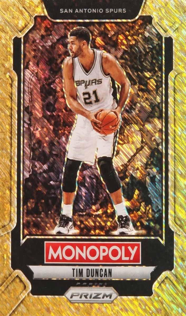 2024 Panini Prizm Monopoly Basketball Gold Millionaire Shimmer Tim Duncan #LEG5 PSA 10