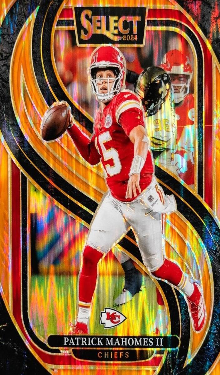 2024 Panini Select Football Orange Shock Patrick Mahomes II #120 PSA 10