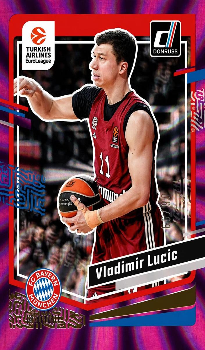 2023 Donruss Turkish Airlines EuroLeague Basketball Purple Laser Vladimir Lucic #96