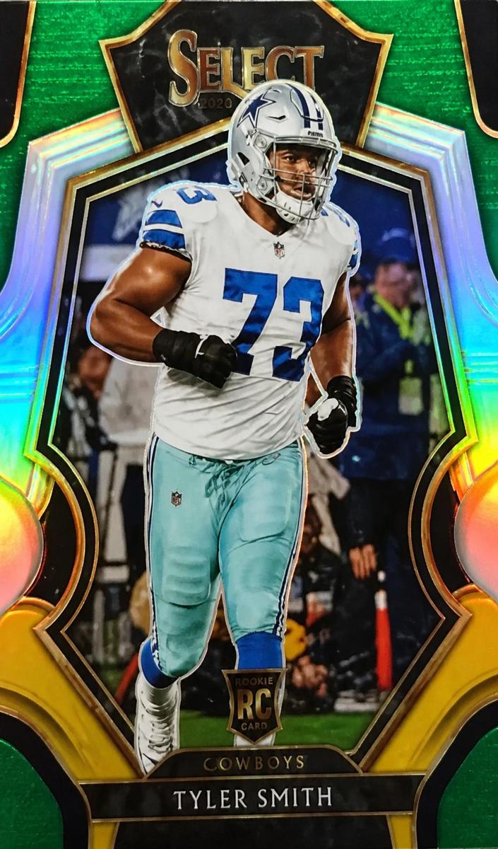 2022 Panini Select Football Green and Yellow Prizm Die-Cut Tyler Smith #128