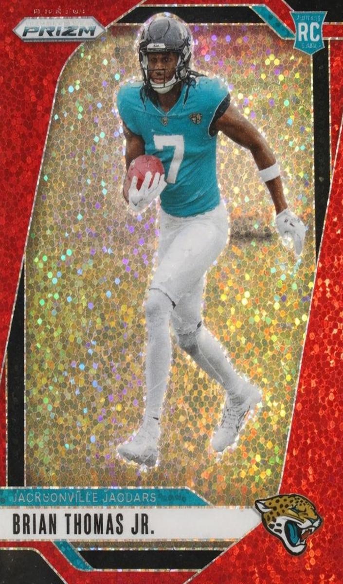 2024 Panini Prizm Football Red Sparkle Brian Thomas Jr. #314